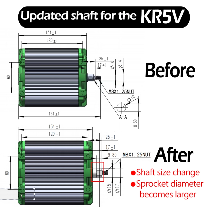 Kunray KR5V Electric BLDC Motor 72V 5000W Upgrade Electric Motor For Razor, Electric Motorcycle, Go Kart Brushless DC Motor Mid Motor