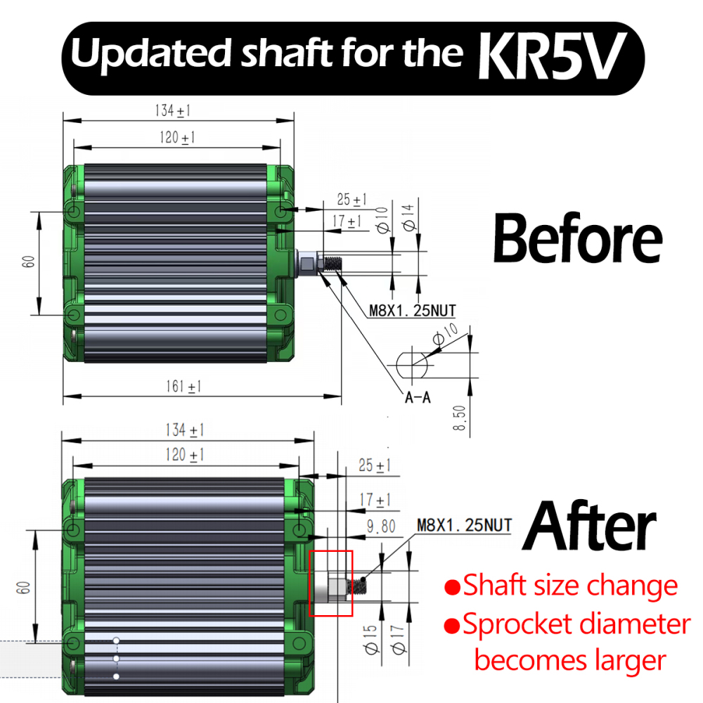 Kunray KR5V Electric BLDC Motor 72V 5000W Upgrade Electric Motor For Razor, Electric Motorcycle, Go Kart Brushless DC Motor Mid Motor