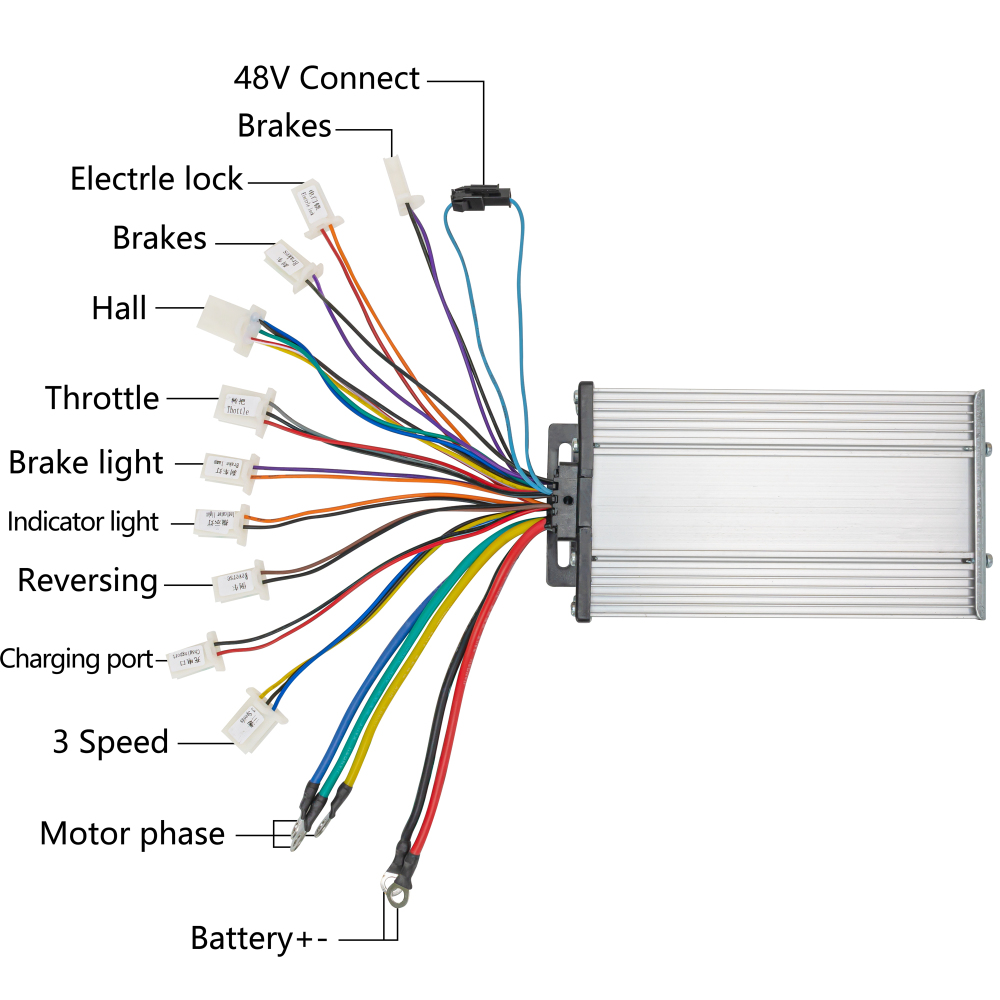 Kunray 1000W/1500W/1600W/1800W Electric Scooter Conversion Kits E-bike Brushless DC Motor with Controller and Aluminum Heat Sink