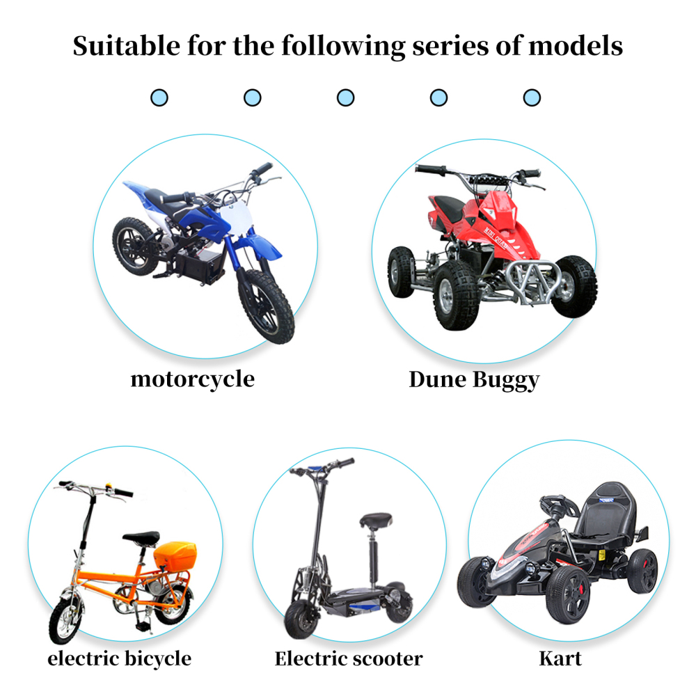 Electric Scooter Motor 48V 2000W Mid Drive Motor DC Brushless Controller 45A with LCD Throttle Grip 3-Speed Switch for Go Kart ATV Electric Bicycle Conversion Kit