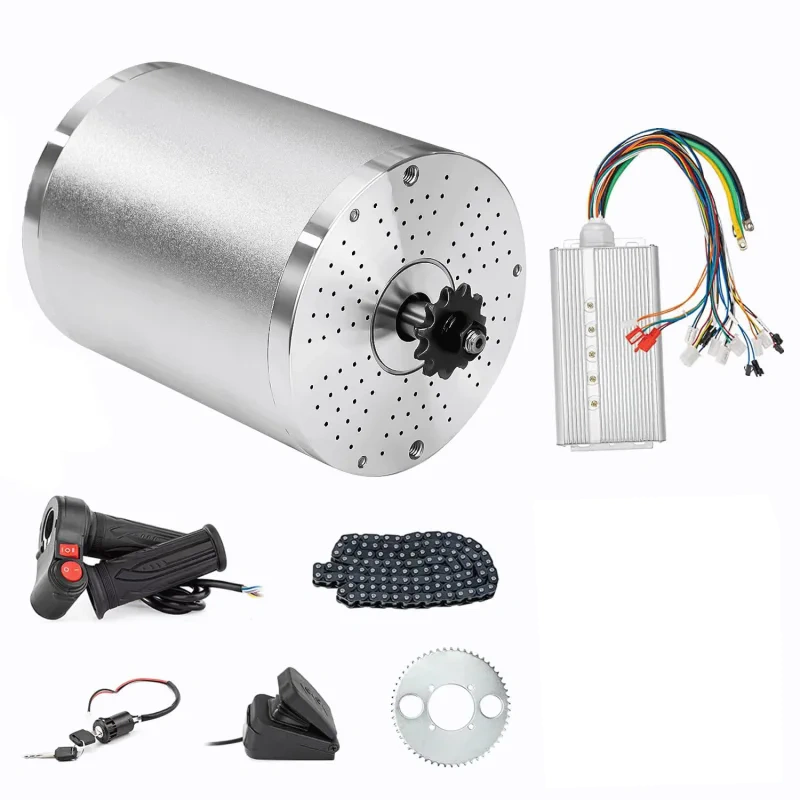 Brushless DC Motor 3000W 72V Electric Motor High Power Brushless Motor  Controller 50A Scooter Motor Go Kart Electric Motor Kit