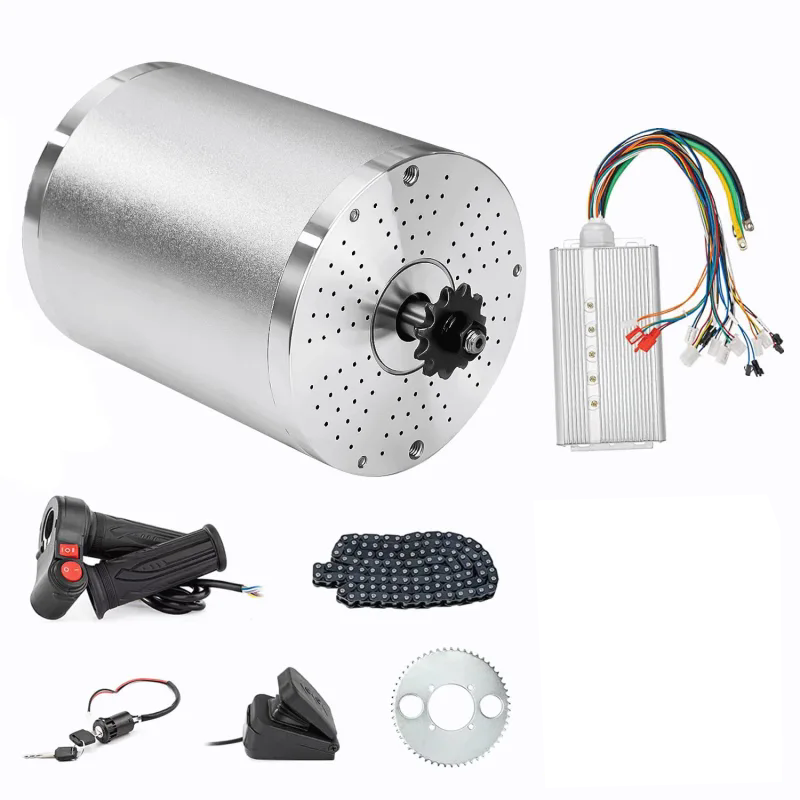 Brushless DC Motor 3000W 72V Electric Motor High Power Brushless Motor Controller 50A Scooter Motor Go Kart Electric Motor Kit