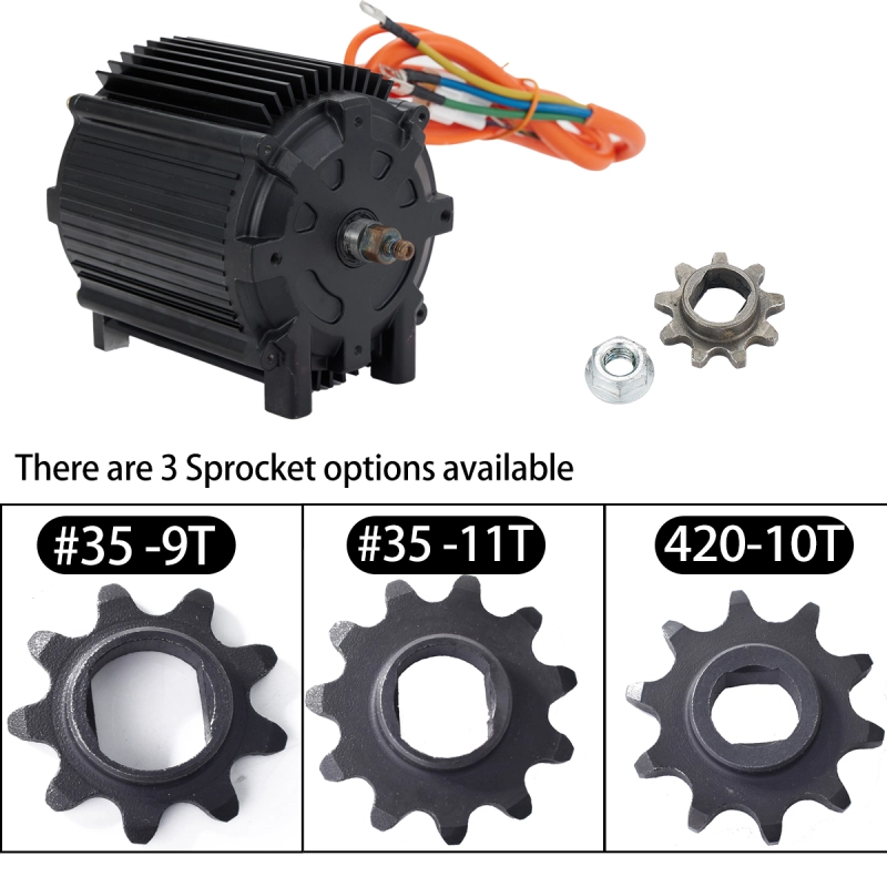 Kunray KR5V V2 New Upgrade Electric BLDC Motor 72V 5000W Upgrade Electric Motor For Razor, Electric Motorcycle, Go Kart Brushless DC Motor Mid Motor