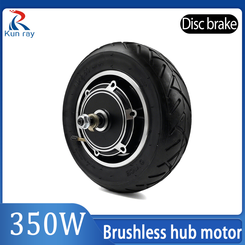 10 Inch Motor Electric Scooter 36V 48V 350W Engine Wheel For Electric Scooter Rear Driving Wheel Tire Motor Repair Disc Brake