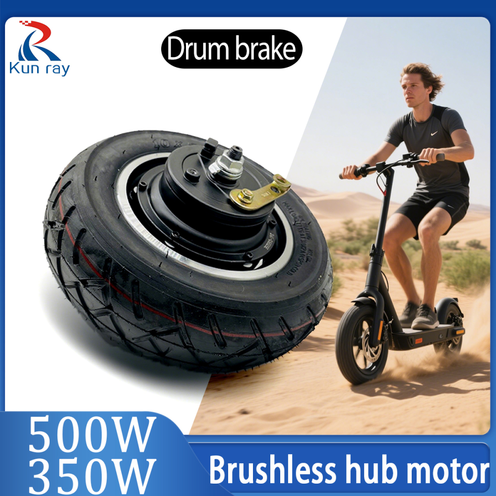36V48V 500W Electric Scooter Hub Motor 10inch Brushless Drum Brake Hub Motor E Bike Motor 350W Split Skateboard Motor Rear Wheel