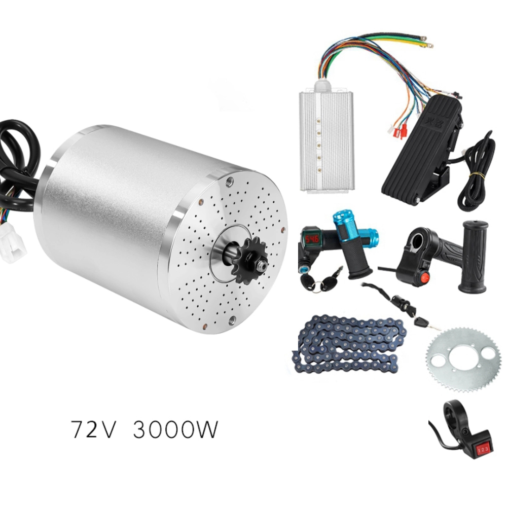 MY1020 Kunray Brushless Motor for Razor 72V 3000W 50A Controller Kits Brushless Motor Kit for Electric Bike Engine Motorcycle