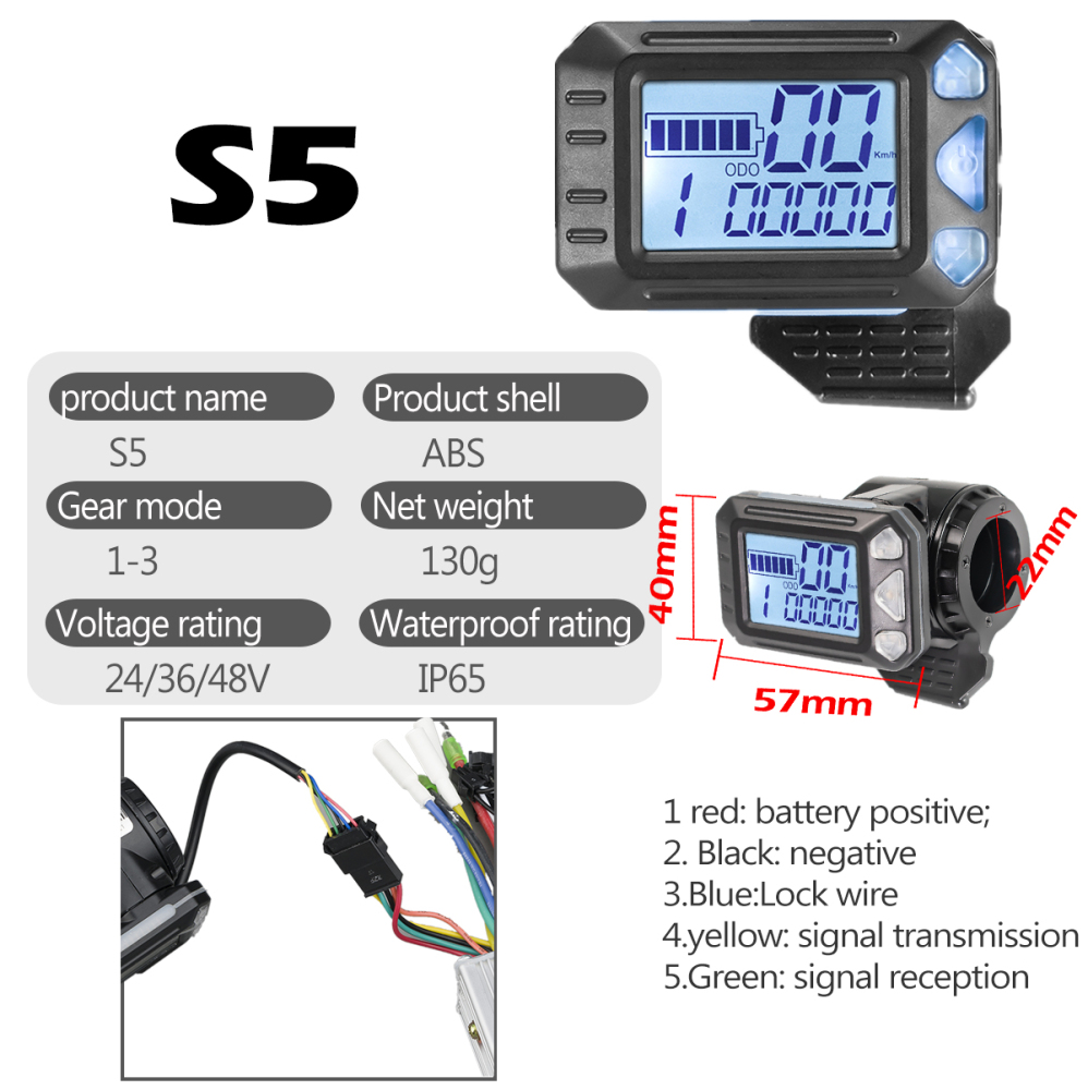 KUNRAY 8inch E-Scooter Hub Motor 36V 48V 350W 500W Brushless Motor with LCD Display Scooter Rear Wheel Motor Drum Brake