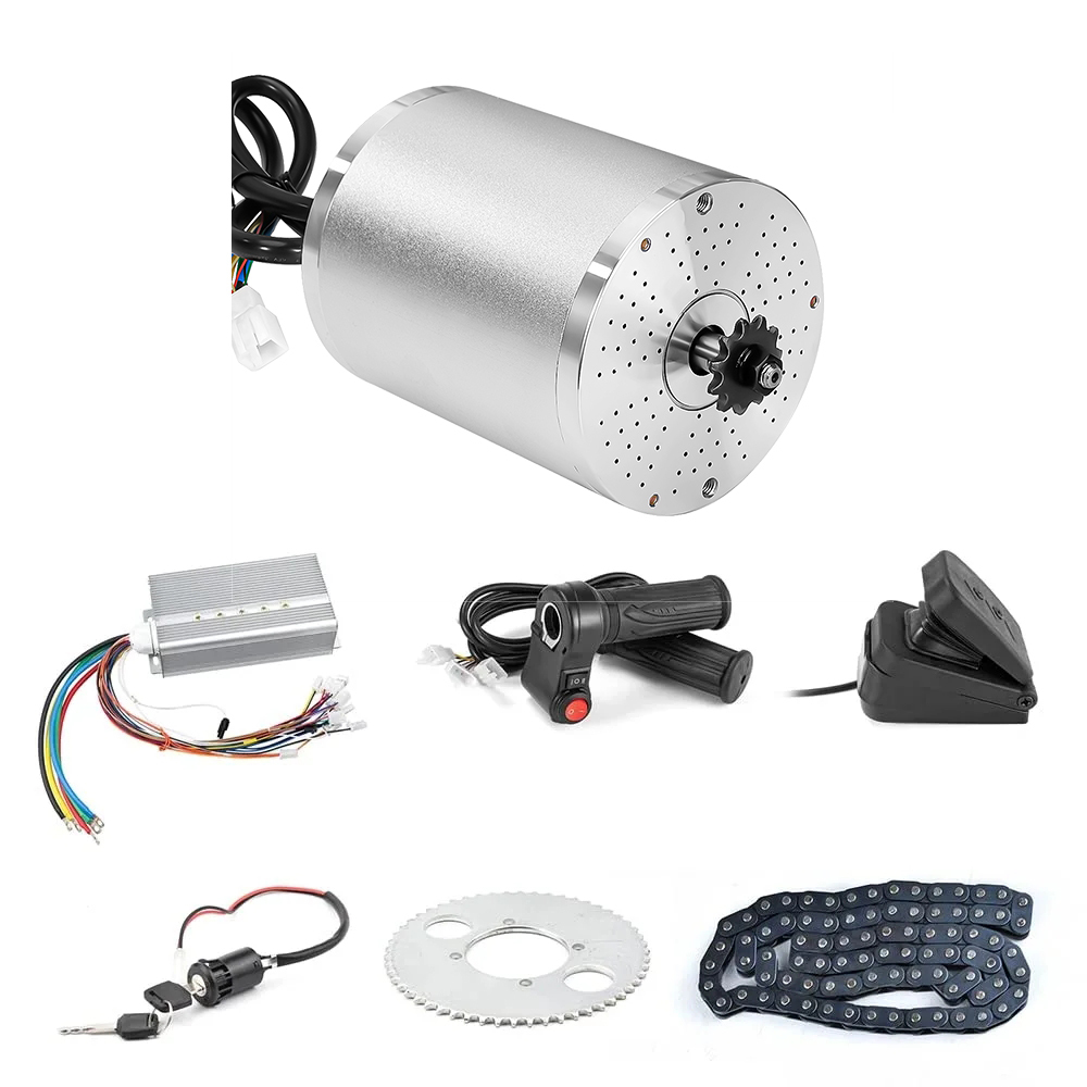 Brushless DC Motor 3000W 72V Electric Motor High Power Brushless Motor Controller 50A Scooter Motor Go Kart Electric Motor Kit