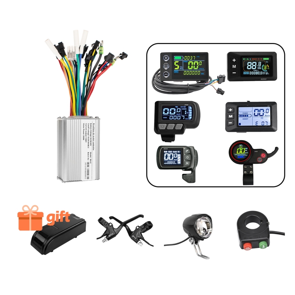 Kunray S5 24V 36V 48V 250W 350W 500W Ebike Motor Controller Kit LCD Display with Thumb Throttle Ebike Accessories