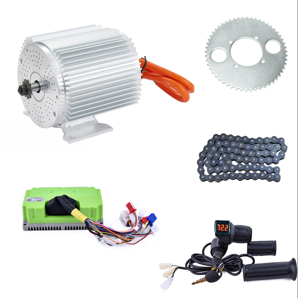 KUNRAY Electric Brushless Motor 48V 72V 3000W 2000W High Speed Motor for Electric Bike E-Scooter E-Motorcycle E-go Karts Motor Kit