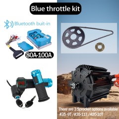 72V5000W Blue Throttle Set