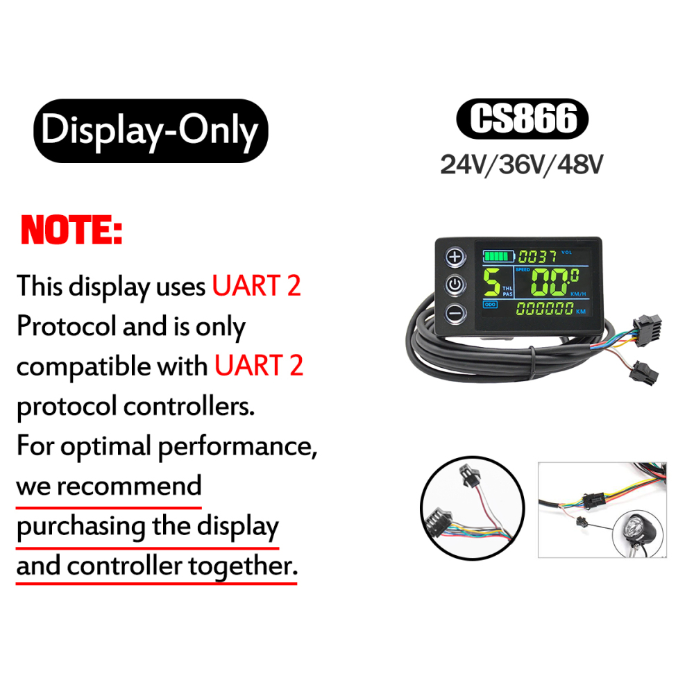 Kunray G51 Ebike Display 24-48V LCD Display for Electric Scooter Electric Bike Accessories