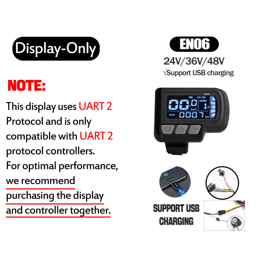 Kunray G51 Ebike Display 24-48V LCD Display for Electric Scooter Electric Bike Accessories