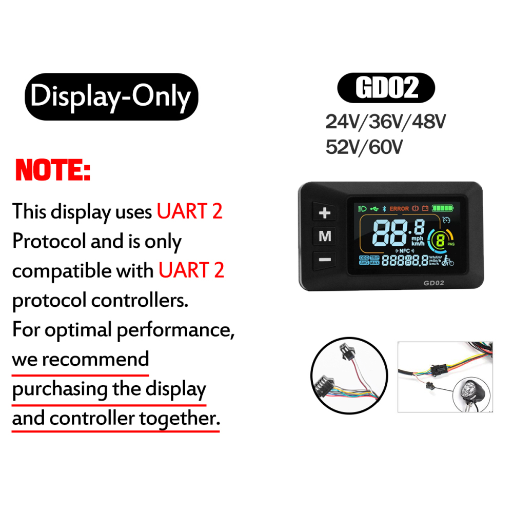 Kunray G51 Ebike Display 24-48V LCD Display for Electric Scooter Electric Bike Accessories