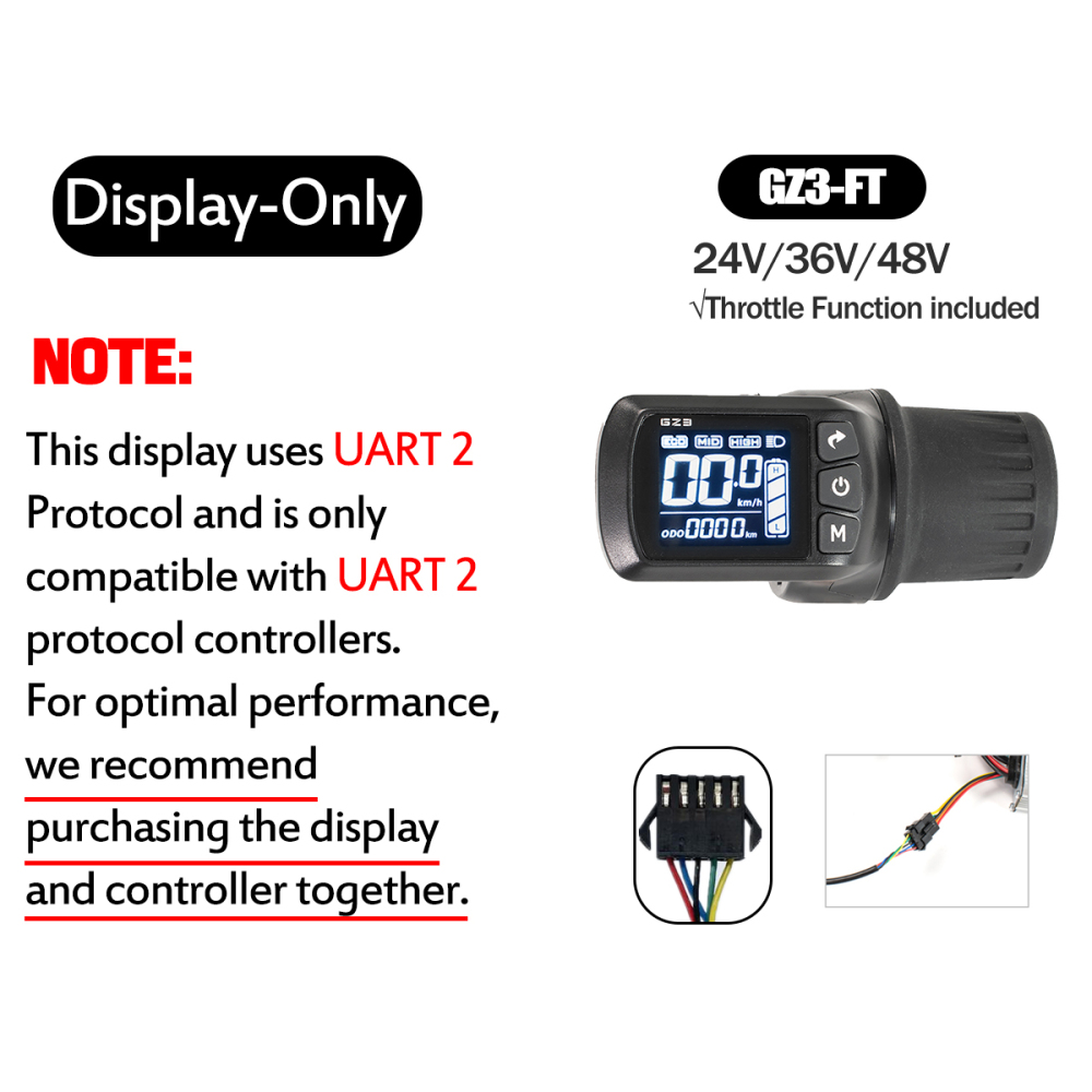 Kunray G51 Ebike Display 24-48V LCD Display for Electric Scooter Electric Bike Accessories