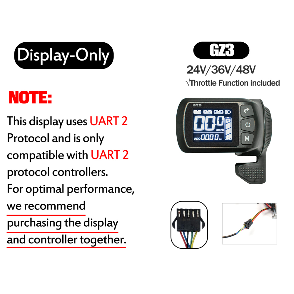 Kunray G51 Ebike Display 24-48V LCD Display for Electric Scooter Electric Bike Accessories