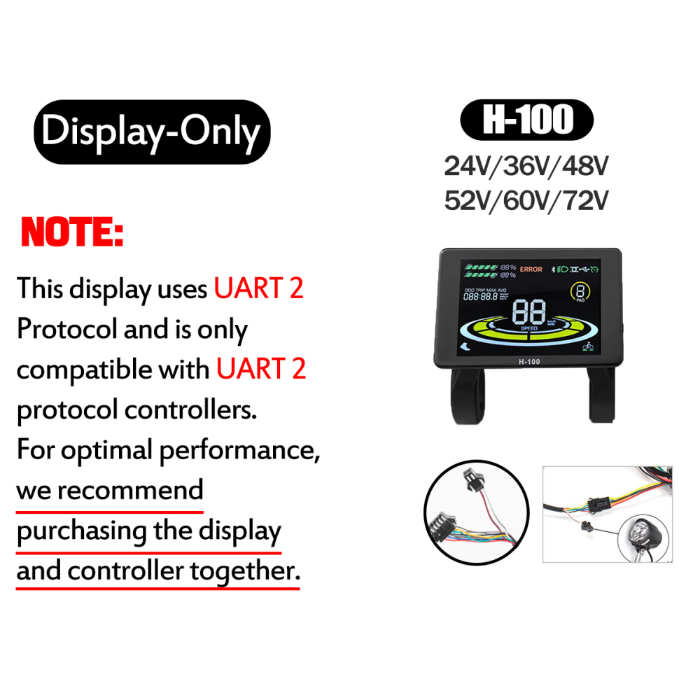 Kunray G51 Ebike Display 24-48V LCD Display for Electric Scooter Electric Bike Accessories