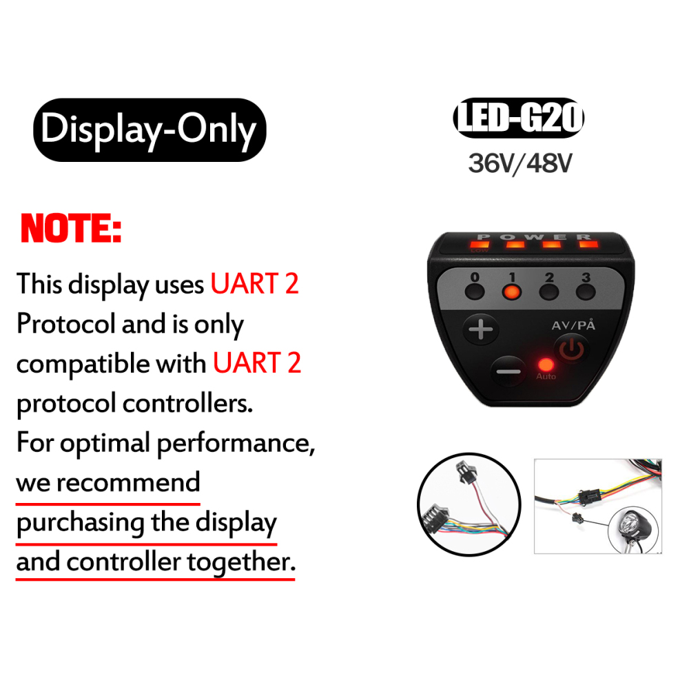 Kunray G51 Ebike Display 24-48V LCD Display for Electric Scooter Electric Bike Accessories