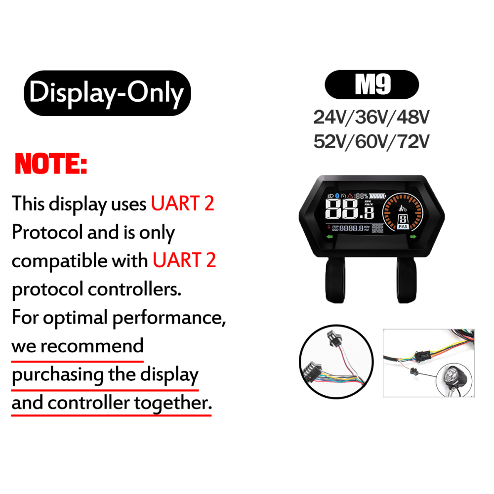 Kunray G51 Ebike Display 24-48V LCD Display for Electric Scooter Electric Bike Accessories