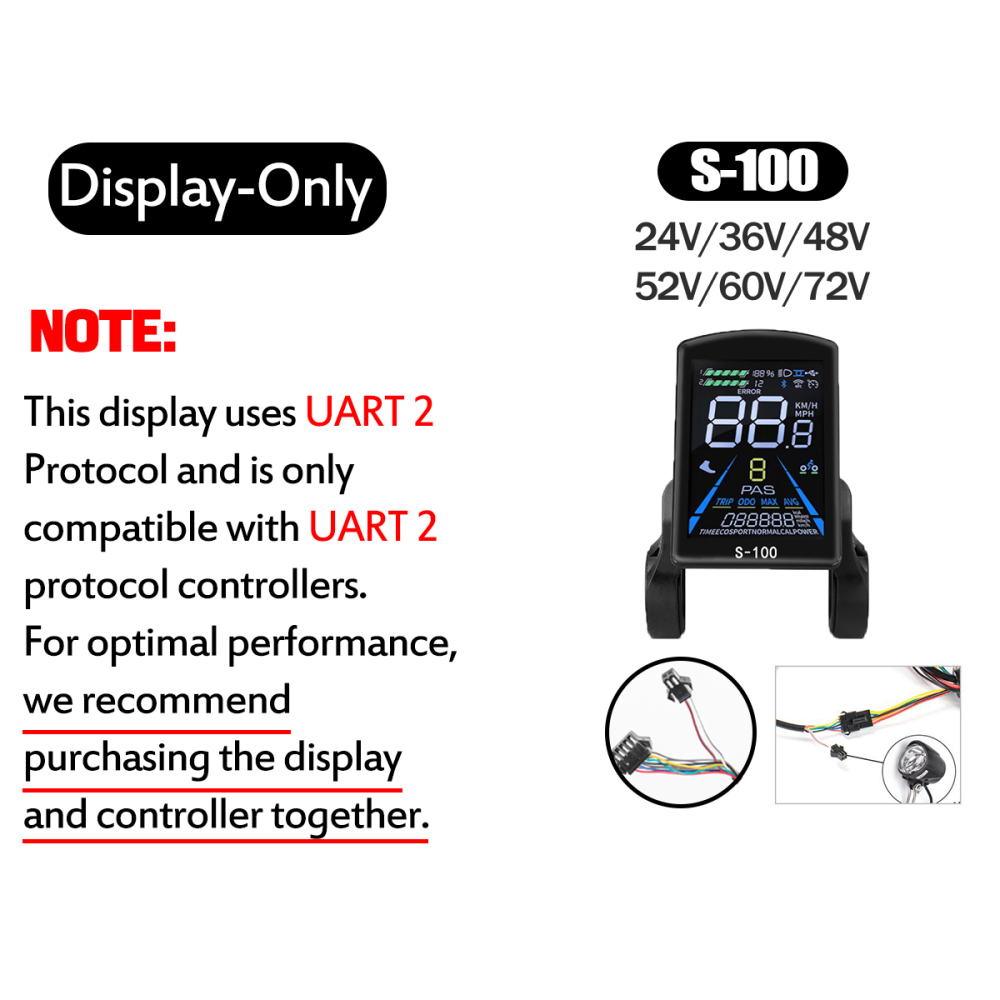 Kunray G51 Ebike Display 24-48V LCD Display for Electric Scooter Electric Bike Accessories