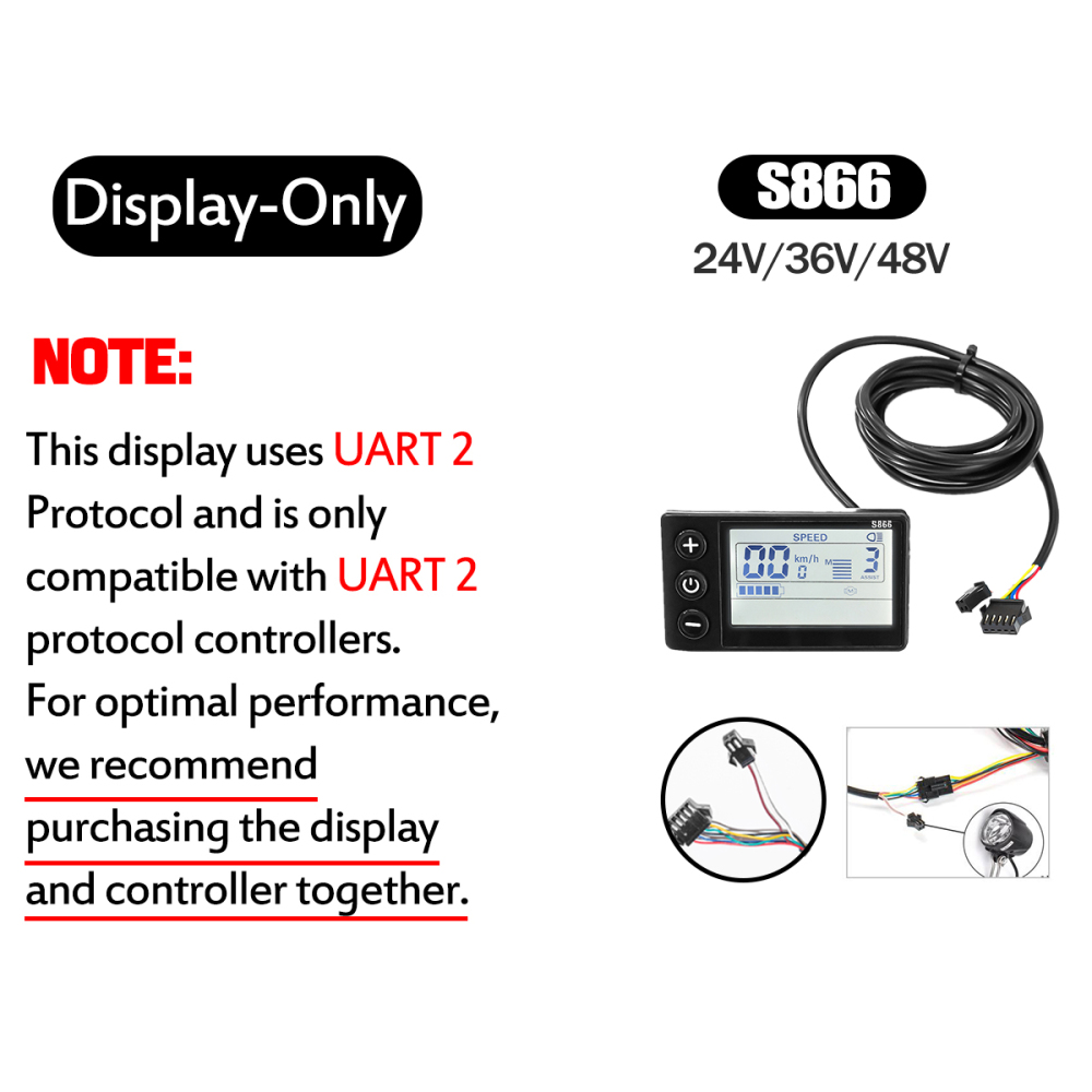 Kunray G51 Ebike Display 24-48V LCD Display for Electric Scooter Electric Bike Accessories