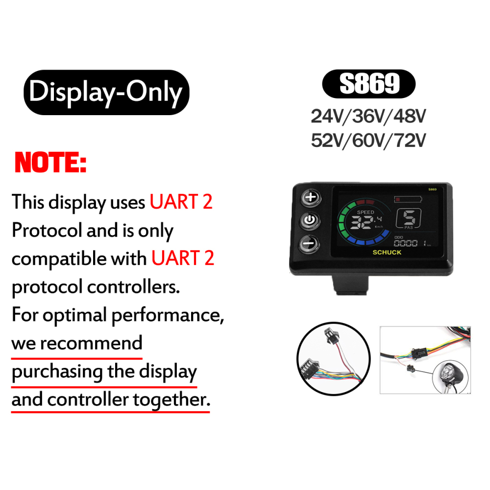 Kunray G51 Ebike Display 24-48V LCD Display for Electric Scooter Electric Bike Accessories