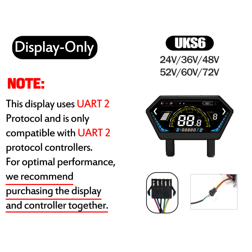 Kunray G51 Ebike Display 24-48V LCD Display for Electric Scooter Electric Bike Accessories