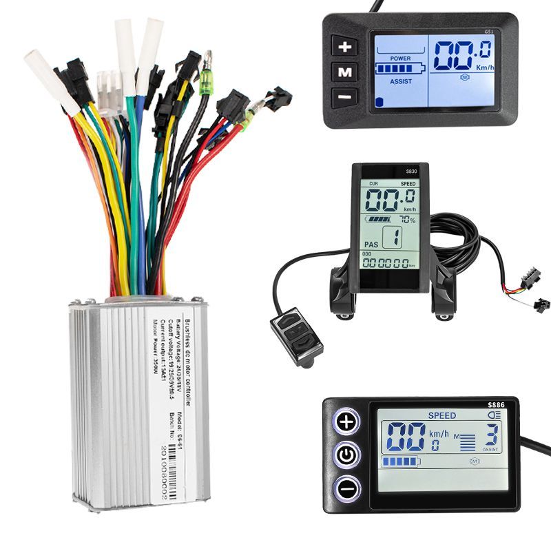 Kunray S6-61 S9-61 24-48V 250/350/500W BLDC Controller Kit with LCD Display Ebike Accessories