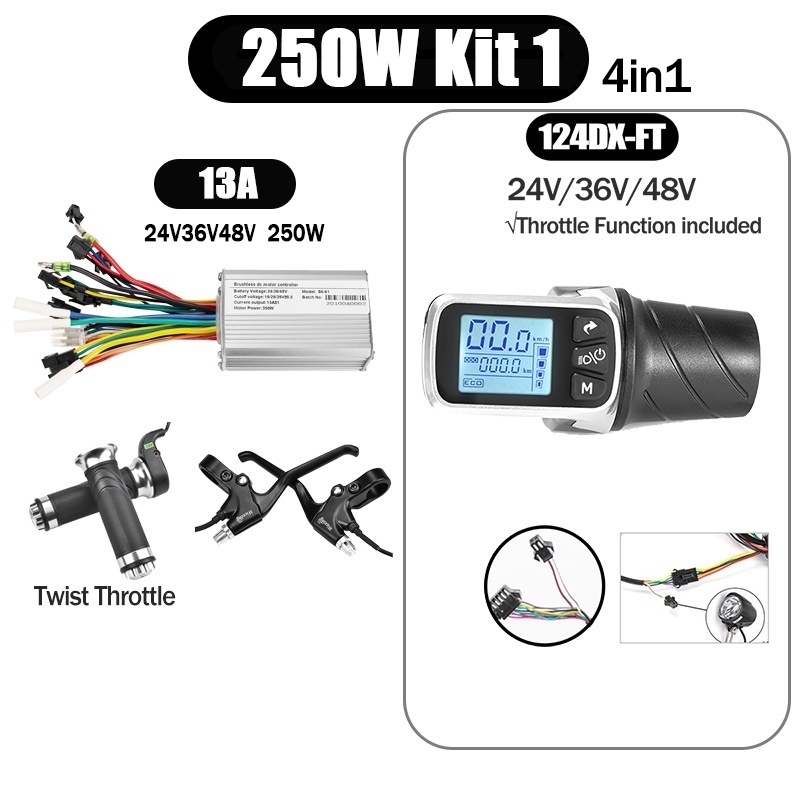 Kunray S6-61 S9-61 24-48V 250/350/500W BLDC Controller Kit with LCD Display Ebike Accessories
