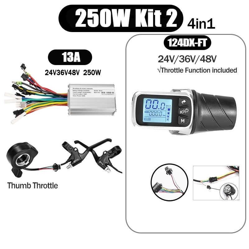Kunray S6-61 S9-61 24-48V 250/350/500W BLDC Controller Kit with LCD Display Ebike Accessories