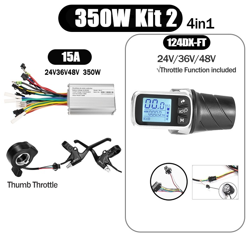 Kunray S6-61 S9-61 24-48V 250/350/500W BLDC Controller Kit with LCD Display Ebike Accessories