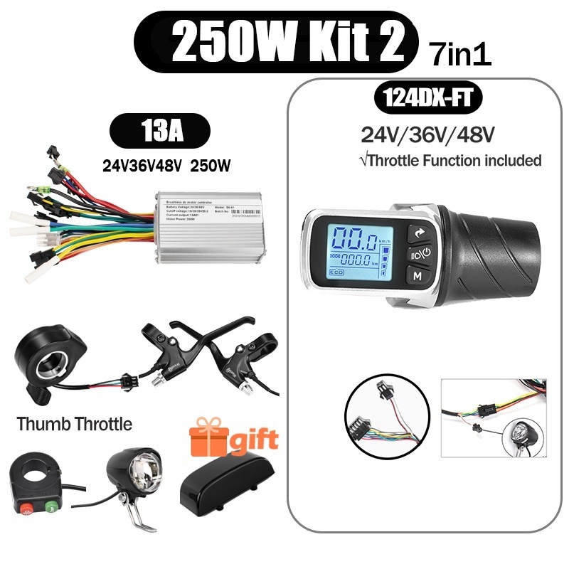 Kunray S6-61 S9-61 24-48V 250/350/500W BLDC Controller Kit with LCD Display Ebike Accessories