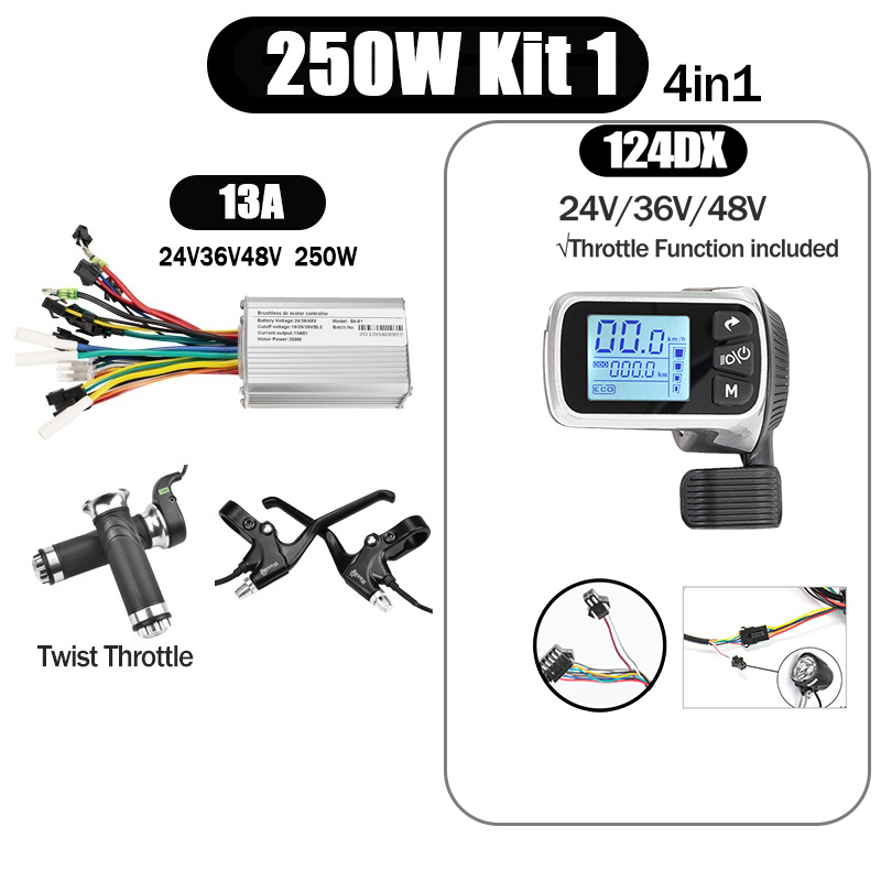 Kunray S6-61 S9-61 24-48V 250/350/500W BLDC Controller Kit with LCD Display Ebike Accessories