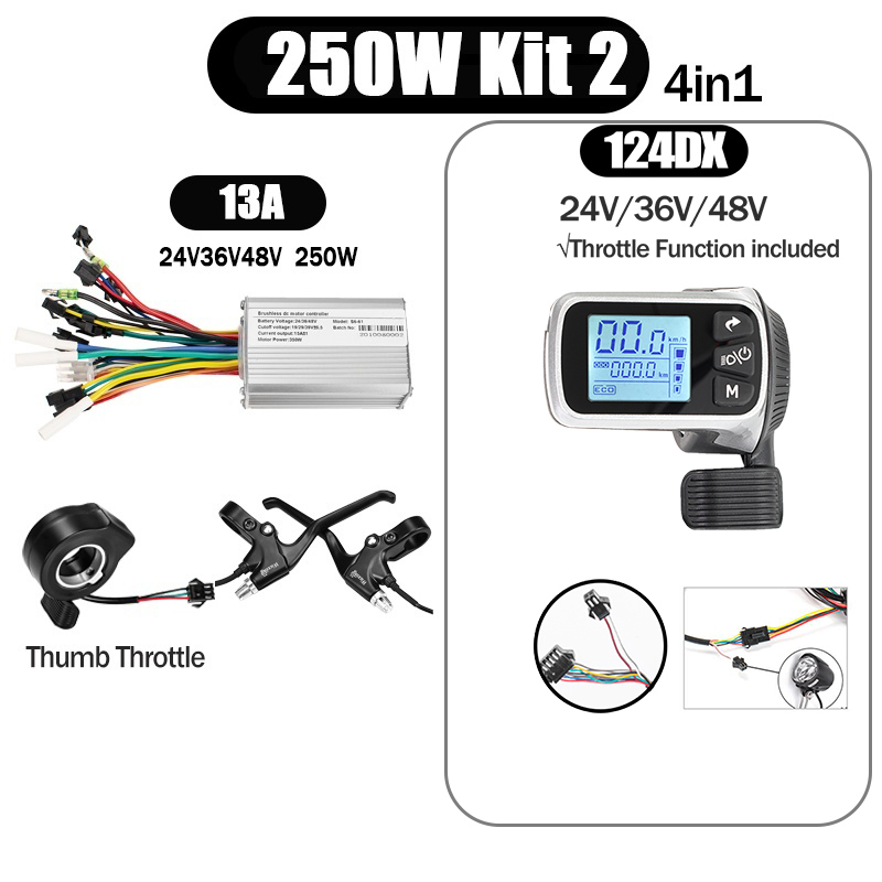 Kunray S6-61 S9-61 24-48V 250/350/500W BLDC Controller Kit with LCD Display Ebike Accessories