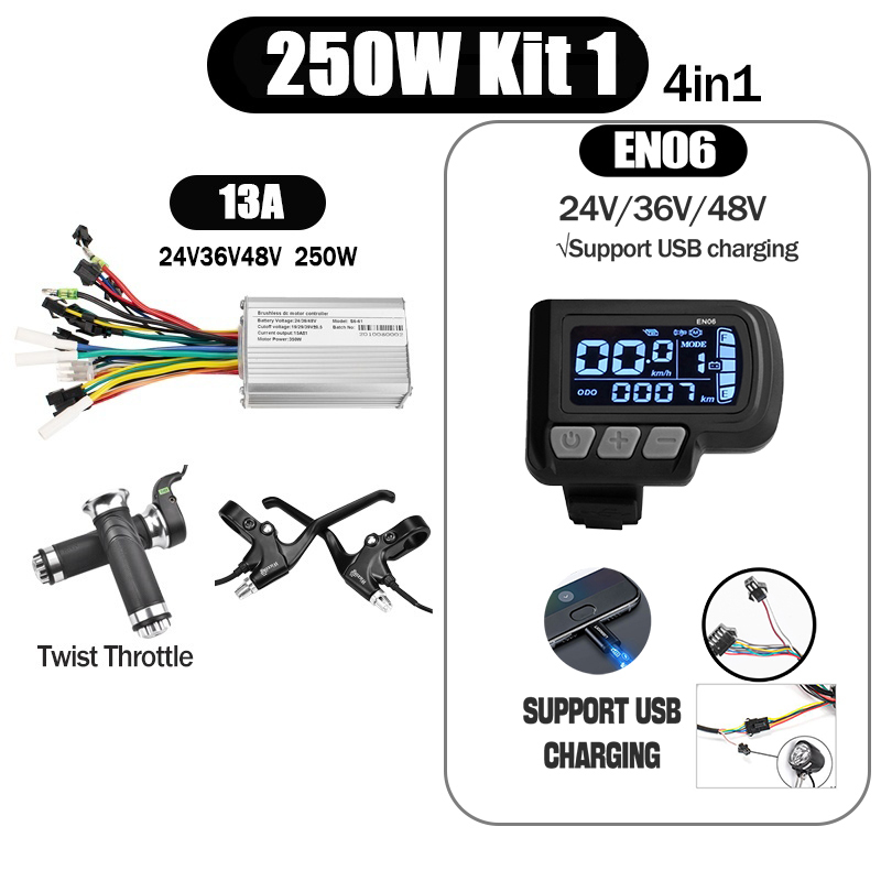 Kunray S6-61 S9-61 24-48V 250/350/500W BLDC Controller Kit with LCD Display Ebike Accessories