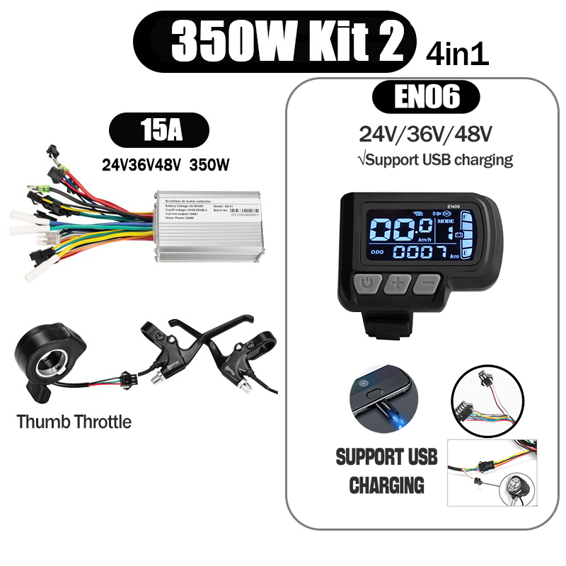 Kunray S6-61 S9-61 24-48V 250/350/500W BLDC Controller Kit with LCD Display Ebike Accessories