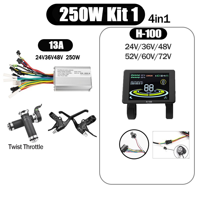 Kunray S6-61 S9-61 24-48V 250/350/500W BLDC Controller Kit with LCD Display Ebike Accessories