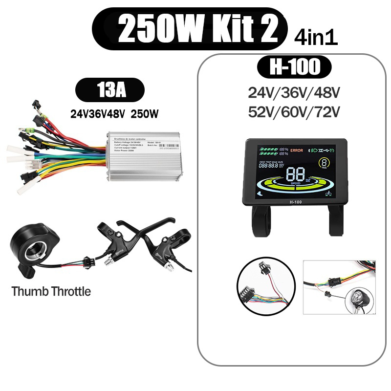 Kunray S6-61 S9-61 24-48V 250/350/500W BLDC Controller Kit with LCD Display Ebike Accessories