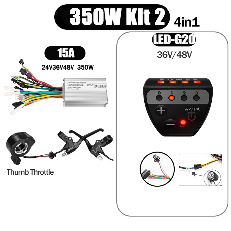 Kunray S6-61 S9-61 24-48V 250/350/500W BLDC Controller Kit with LCD Display Ebike Accessories