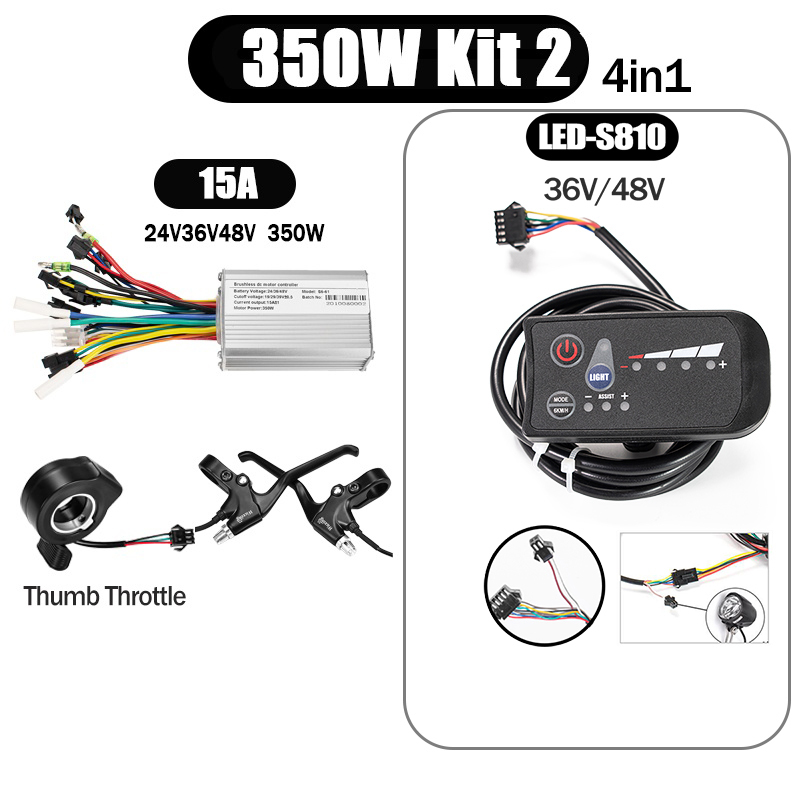 Kunray S6-61 S9-61 24-48V 250/350/500W BLDC Controller Kit with LCD Display Ebike Accessories