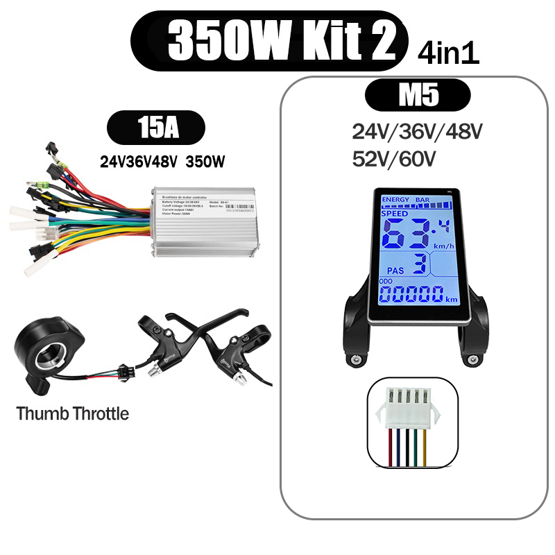 Kunray S6-61 S9-61 24-48V 250/350/500W BLDC Controller Kit with LCD Display Ebike Accessories