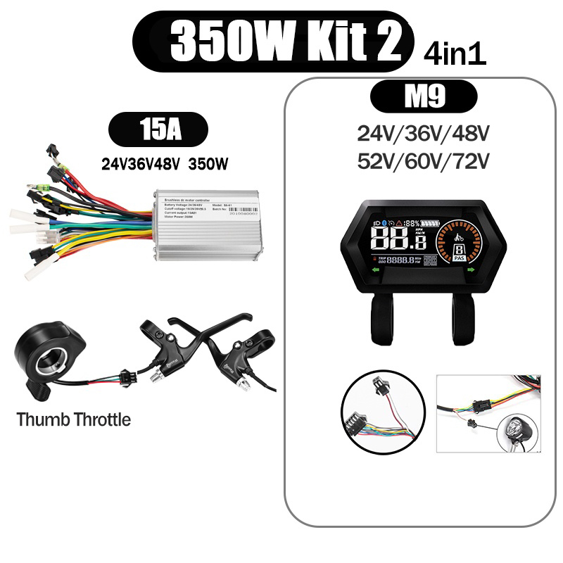 Kunray S6-61 S9-61 24-48V 250/350/500W BLDC Controller Kit with LCD Display Ebike Accessories