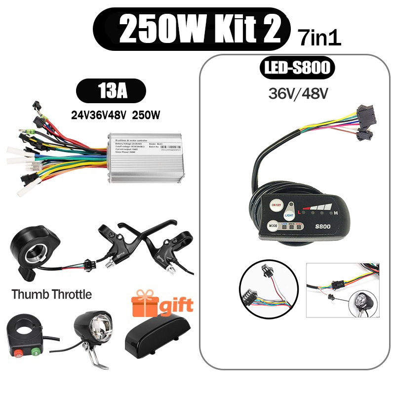 Kunray S6-61 S9-61 24-48V 250/350/500W BLDC Controller Kit with LCD Display Ebike Accessories