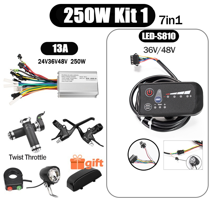 Kunray S6-61 S9-61 24-48V 250/350/500W BLDC Controller Kit with LCD Display Ebike Accessories