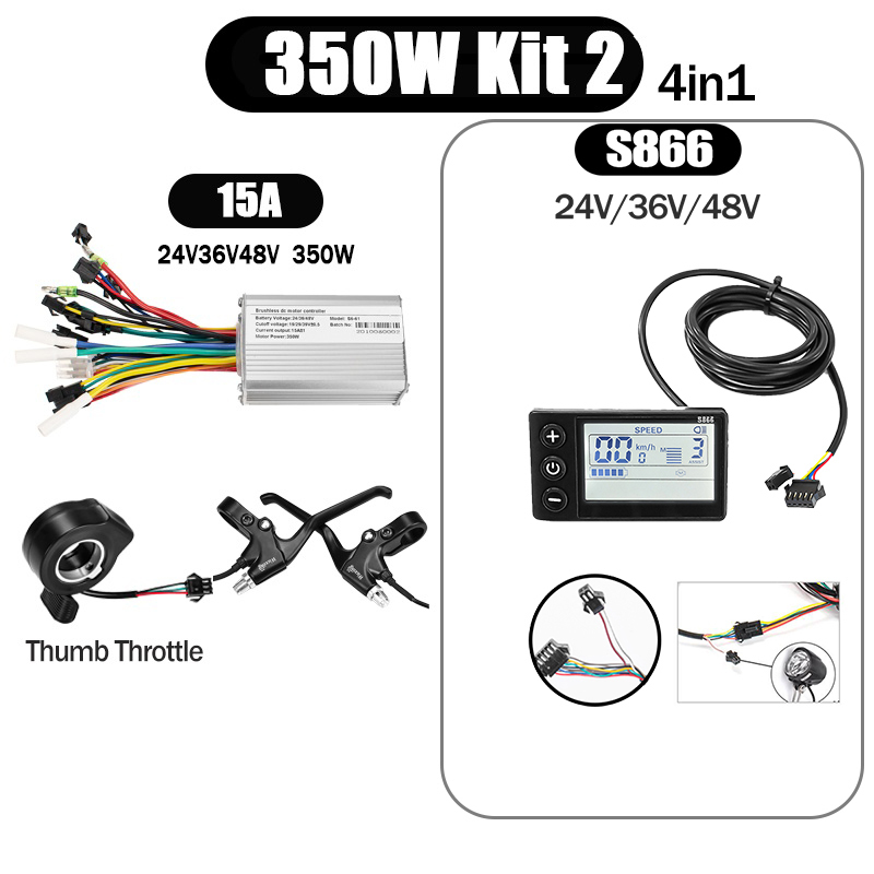 Kunray S6-61 S9-61 24-48V 250/350/500W BLDC Controller Kit with LCD Display Ebike Accessories