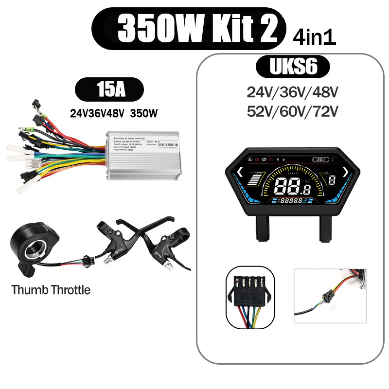 Kunray S6-61 S9-61 24-48V 250/350/500W BLDC Controller Kit with LCD Display Ebike Accessories