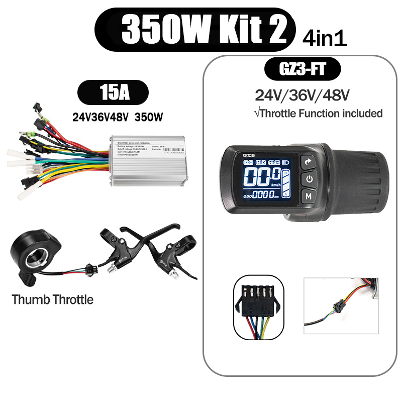 Kunray S6-61 S9-61 24-48V 250/350/500W BLDC Controller Kit with LCD Display Ebike Accessories