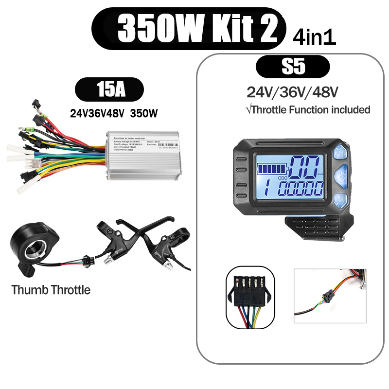 Kunray S6-61 S9-61 24-48V 250/350/500W BLDC Controller Kit with LCD Display Ebike Accessories