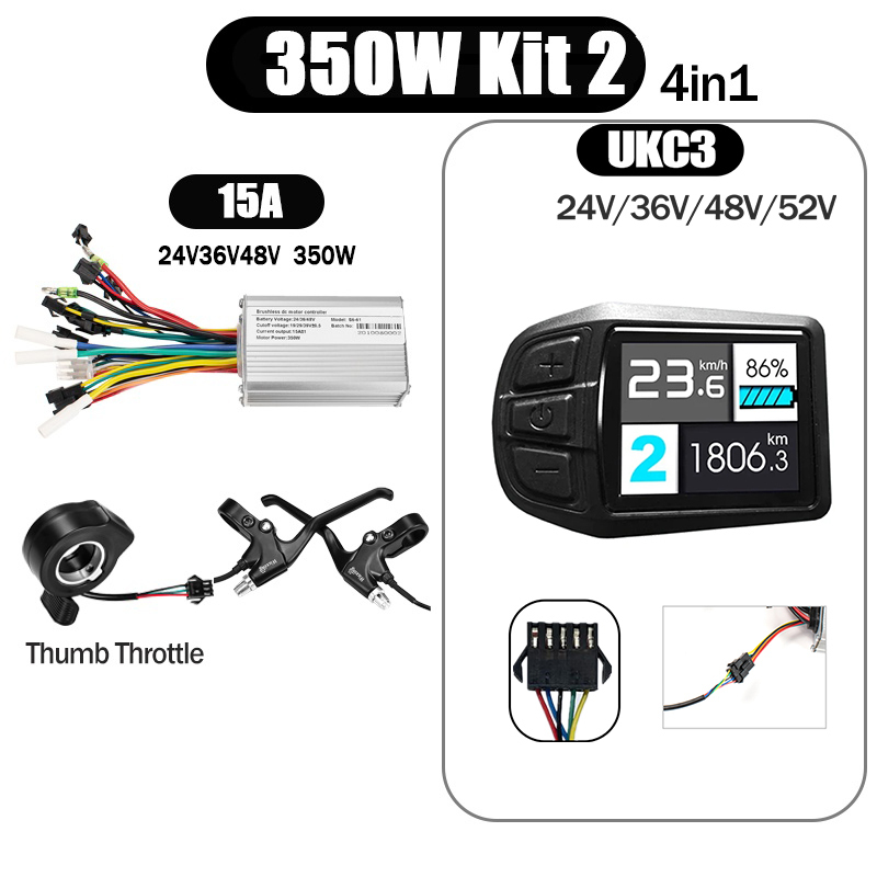 Kunray S6-61 S9-61 24-48V 250/350/500W BLDC Controller Kit with LCD Display Ebike Accessories