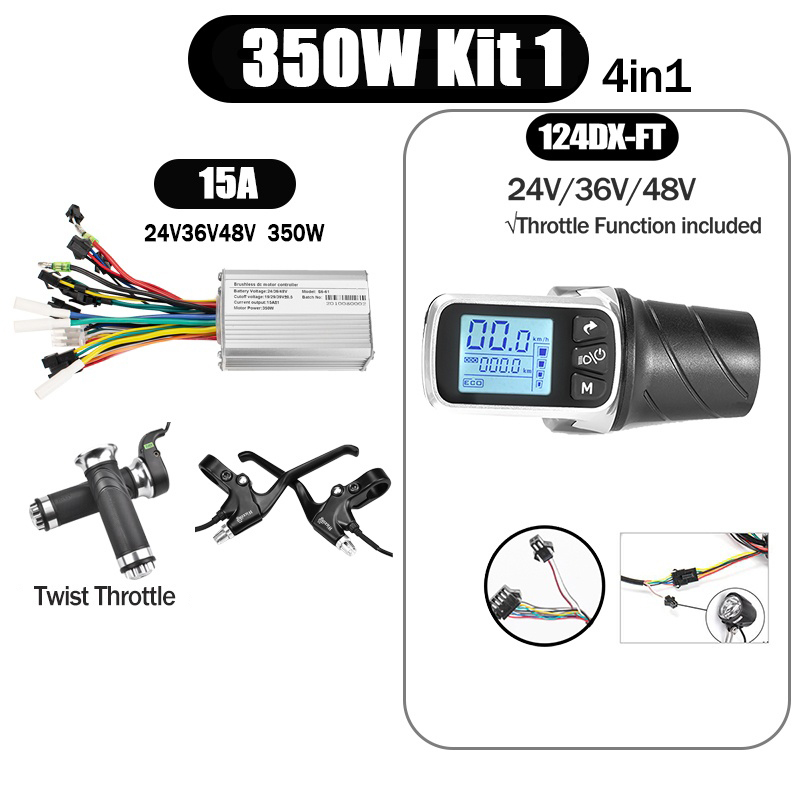 Kunray S6-61 S9-61 24-48V 250/350/500W BLDC Controller Kit with LCD Display Ebike Accessories
